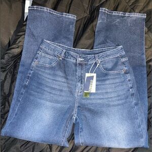 NWT Sevego Women's Classic Blue Straight Leg Jeans